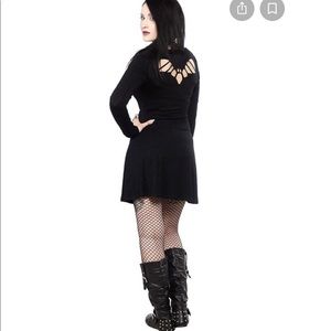 Sourpuss Bat Cut-Out Dress